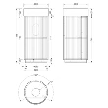 Nomad 410mm Freestanding Pedestal Package with LED Mirror